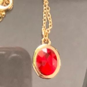 Tamari Faux Ruby & Gold Necklace